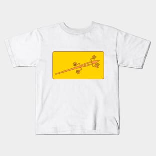 Nazca Lizard - Yellow Kids T-Shirt